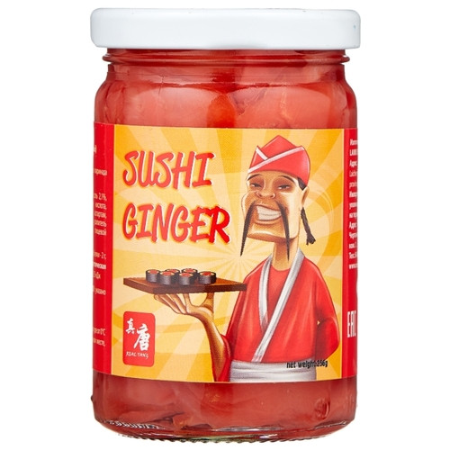 Имбирь маринованный (розовый) REAL TANG 256 гр, ст/б