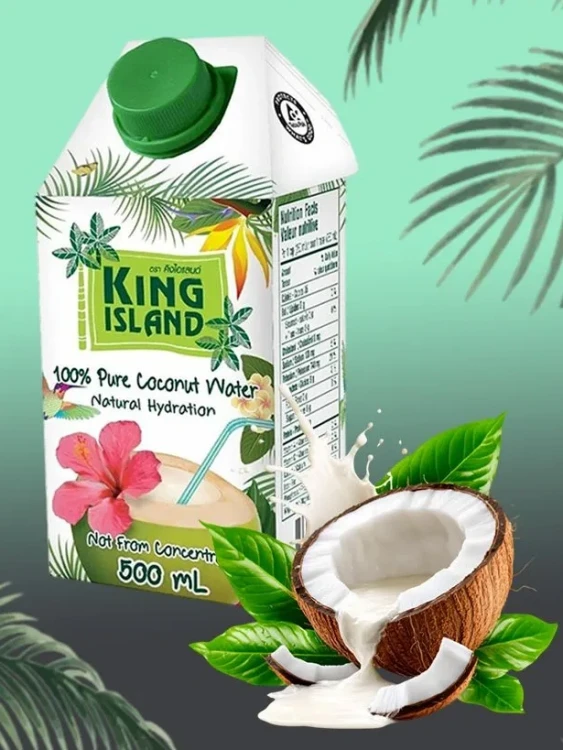 Кокосовая вода 100%, King Island 500 мл