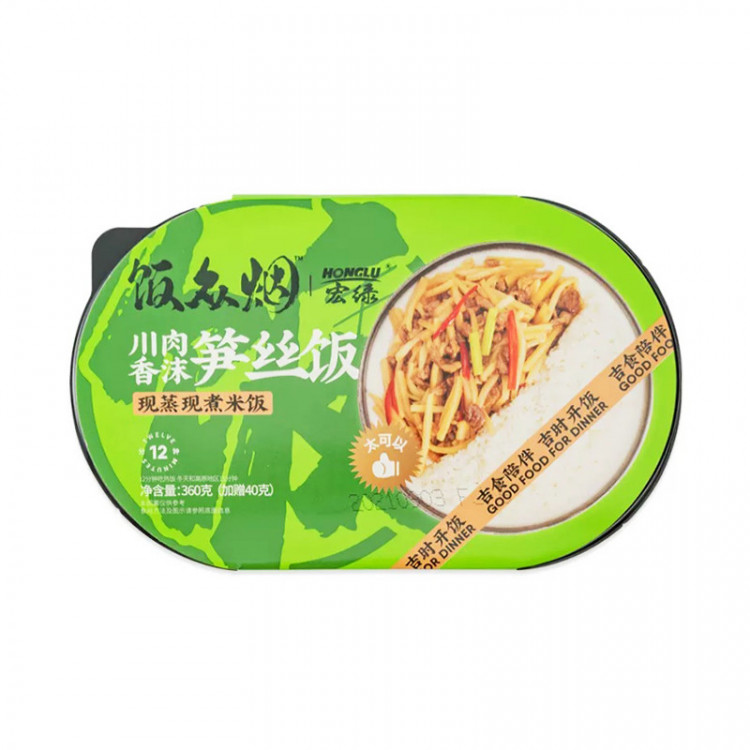 Рис со свининой в сычуаньском соусе с бамбуком (зеленая), 360 гр