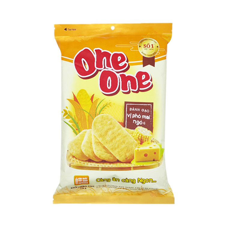 Печенье рисовое с кукурузой и сыром One One, 118 г