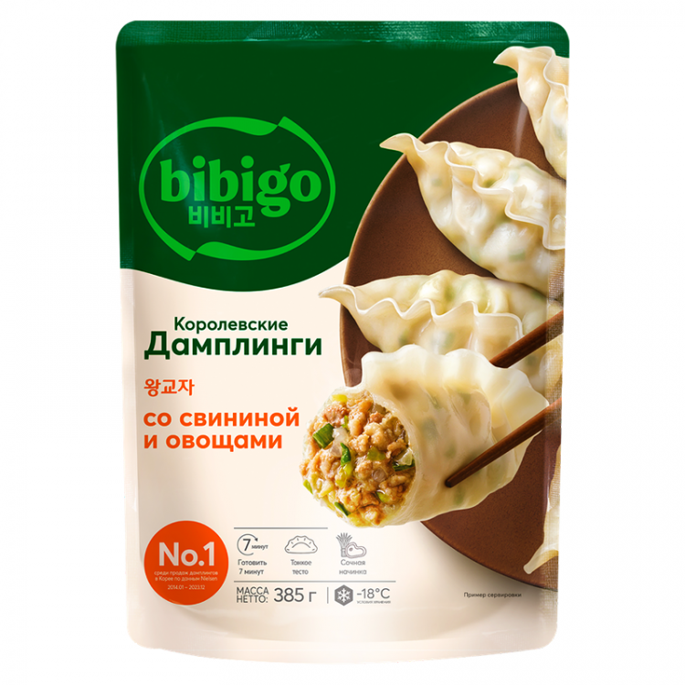 Дамплинги Бибиго Королевские, 385 г