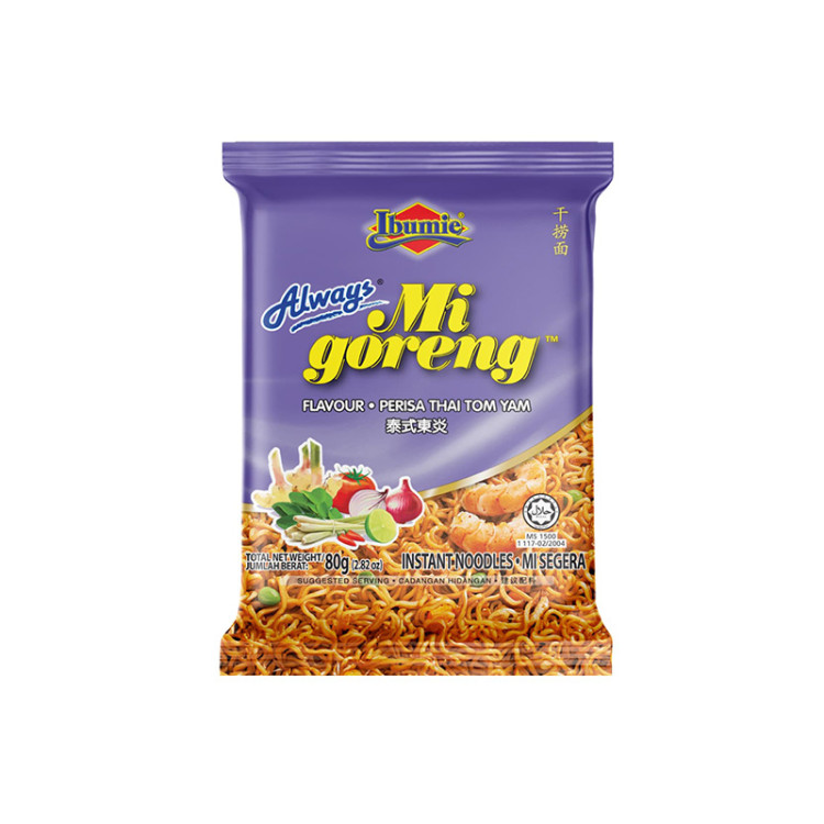 Лапша б/п Ми Горенг Том ям с острым чили Ибуми, м/у 80 г