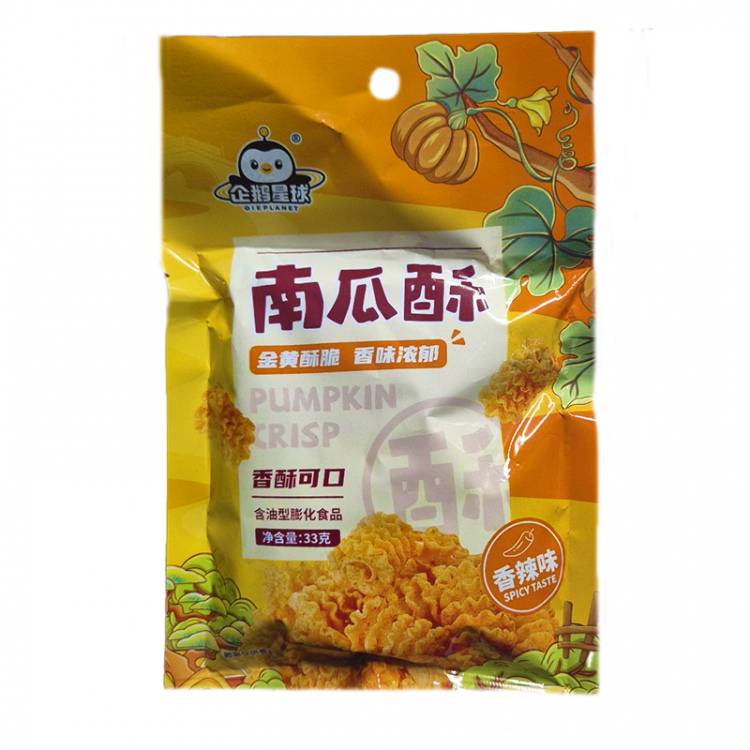 Чипсы тыквенные с острым вкусом Qie Planet, 33 г