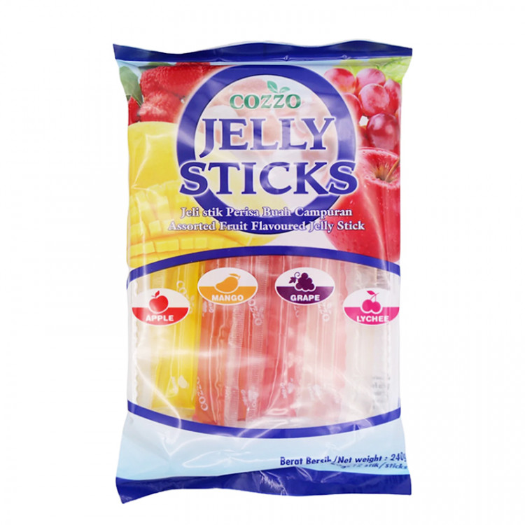 Палочки желейные ассорти (манго, яблоко, виногроад, личи) Cozzo, 300 гр