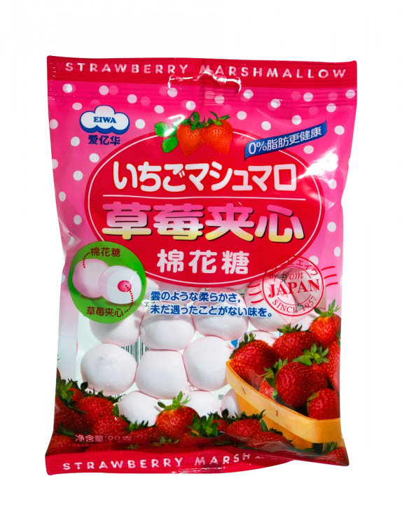 Маршмеллоу с клубничной начинкой Eiwa 90 гр