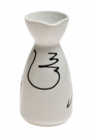 Бутылка для саке с иероглифами (БЕЛ) 160 мл (S10-115-18) 