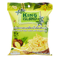 Кокосовые чипсы KING ISLAND с ананасом, 40 гр