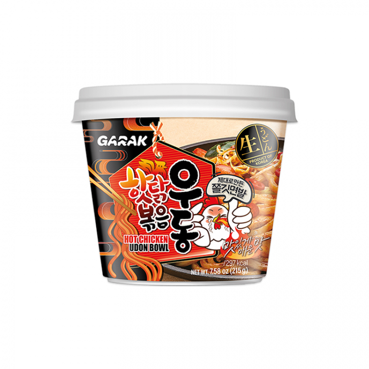 Лапша б\п Удон со вкусом острой курицы GARAK, 215 г