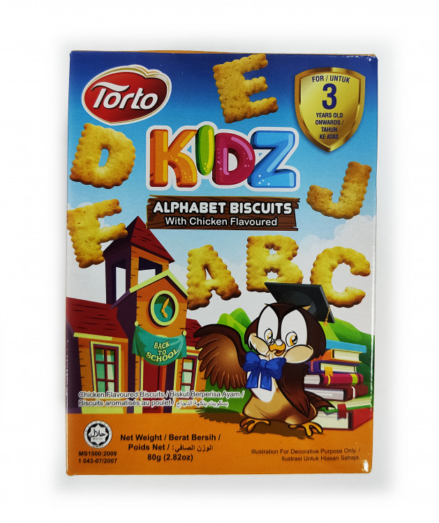 Печенье Алфавит со вкусом курицы TORTO KIDS, 80 гр