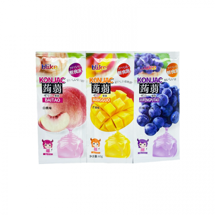 Желе мармеладное с конжаком Ассорти(персик,манго,виноград)Blike, 60 г