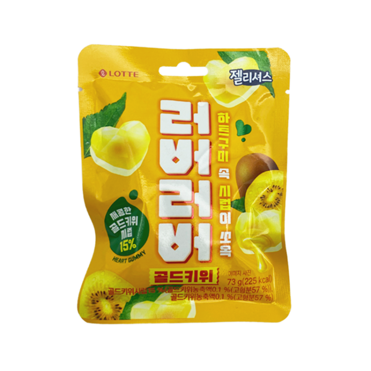 Жевательный мармелад "Lover lover Gold Kiwi" со вкусом киви, 73гр