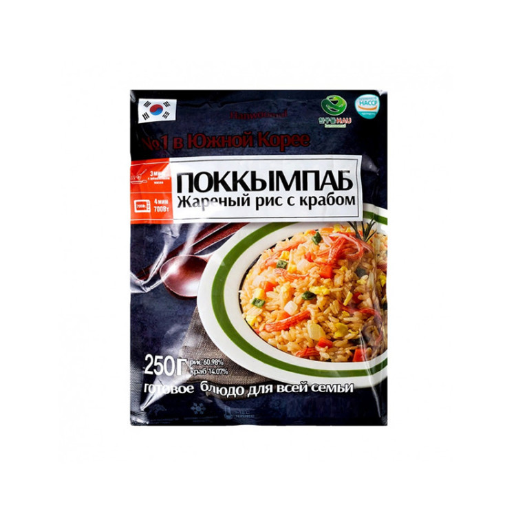 Рис жареный с крабом (готовое блюдо), 250 гр ВЫВОД