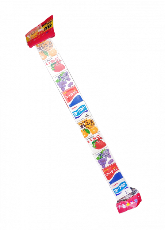 Жевательная резинка Марукава ассорти 5 вкусов, 10 шт (линейка), 50 г