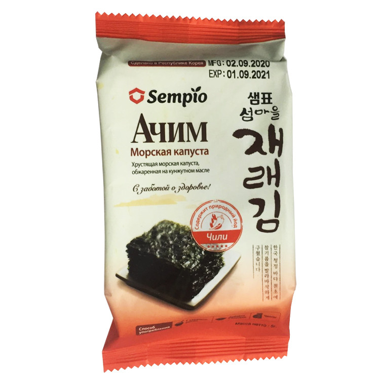 Морская капуста обжаренная Чили Ачим, 5 грВЫВОД