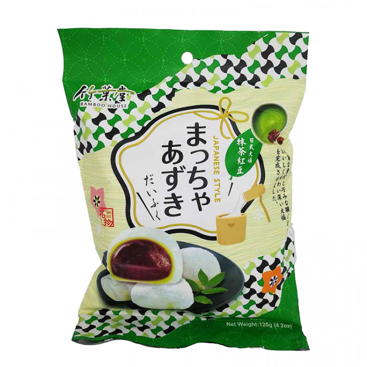 Моти с начинкой Адзуки и зеленым чаем Bamboo House, 120 г
