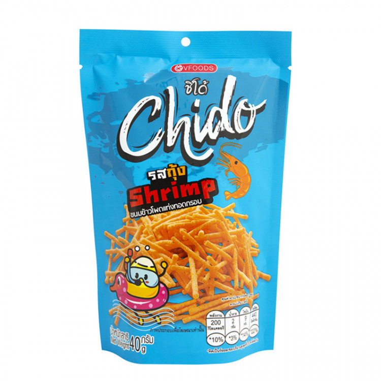 Палочки пшенично-кукурузные CHIDO со вкусом креветки, 40 гр