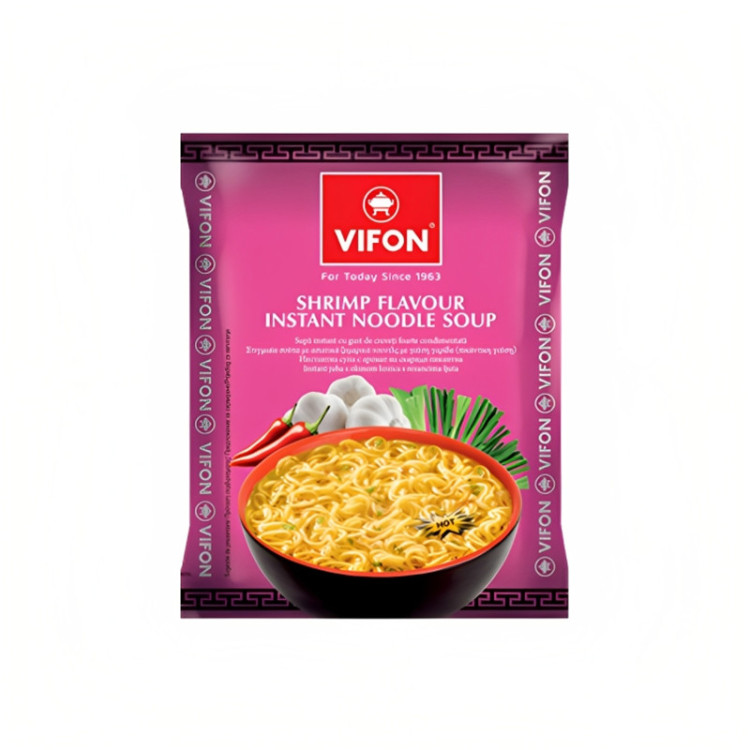 Лапша б/п пшеничная со вкусом креветок, VIFON, 60 гр
