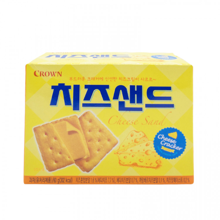 Крекер с сырным вкусом Cheese Sand CROWN, 60 гр