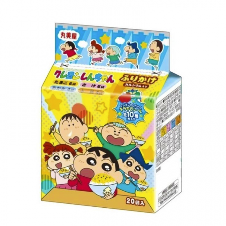 Приправа для риса «фурикакэ» «Crayon Shin-chan»:ассорти (с яйцом;лососем;тунцом;мальками рыб), 20 шт