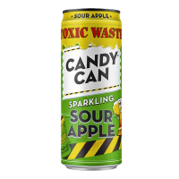 Напиток газированный Candy Can Toxic Waste Sour Apple ж/б, 330 мл