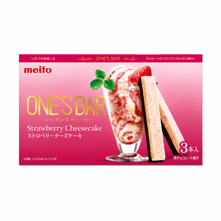 Шоколад Meiji со вкусом клубничного чизкейка, 30 гр