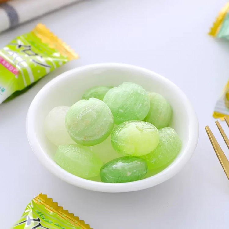 Леденцы со вкусом дыни (пять вкусовых оттенков ассорти) "SENJAKU", 85 гр