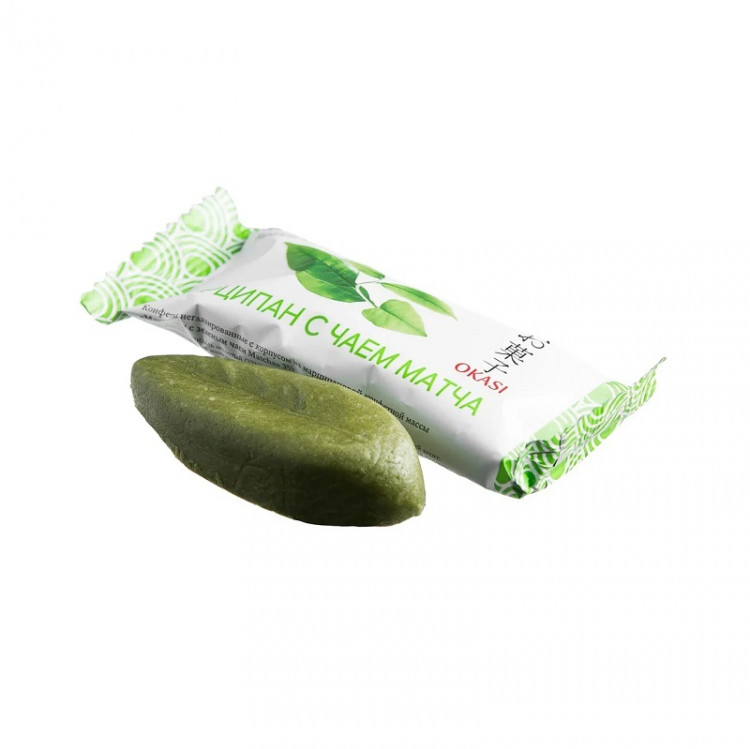 Батончик марципановый с чаем матча Okasi, 50 г