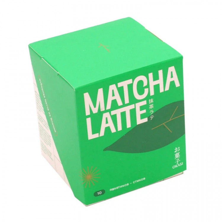 Матча латте растворимый 3 в 1, 10 саше по 20 г, 200 г