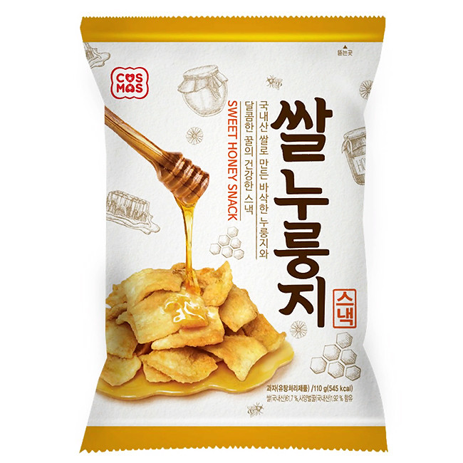 Рисовые чипсы с медом Cosmos, 110 гр
