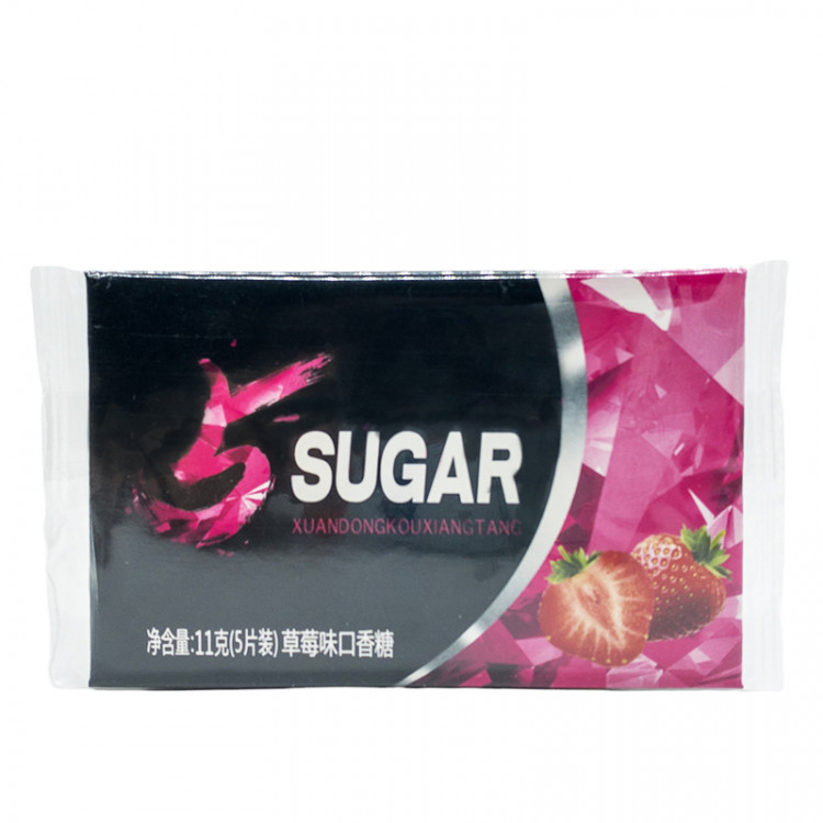 Жевательная резинка 5 Sugar со вкусом клубники, 11 гр Санкт-Петербург