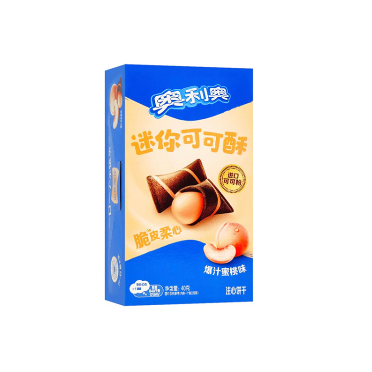 Подушечки Oreo mini Криспи со вкусом персика и меда, 40 г