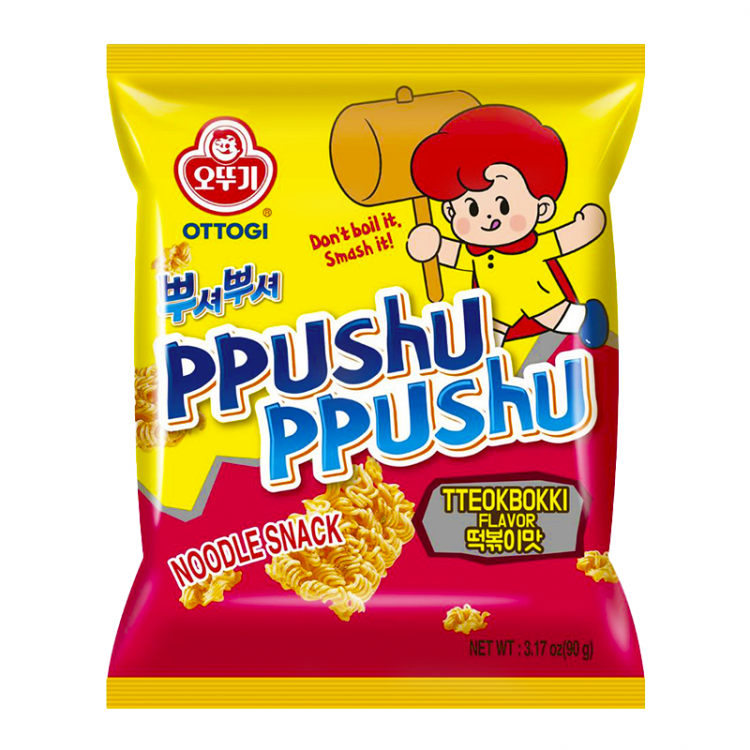 Снек лапша Хрум-Хрум со вкусом токпокки, 90 гр