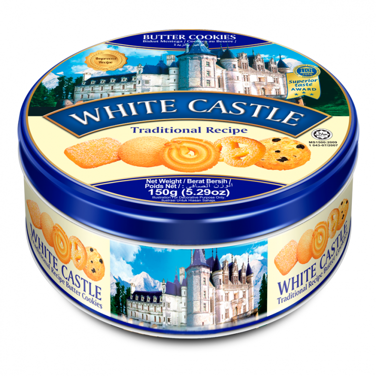 Печенье сливочное в банке White Castle, 150 г