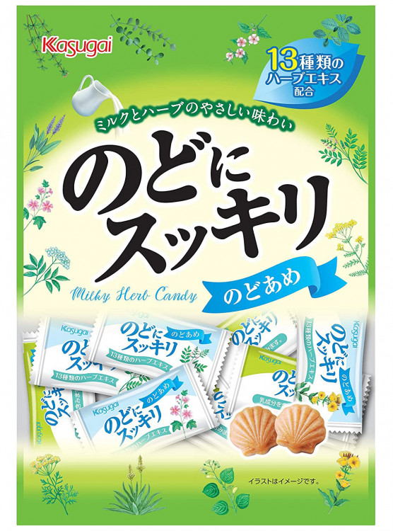 Карамель Kasugai со вкусами различных трав, 125 гр