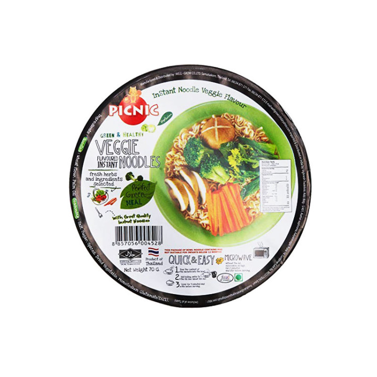 Лапша б\п Picnic со вкусом овощей, чашка 70 г