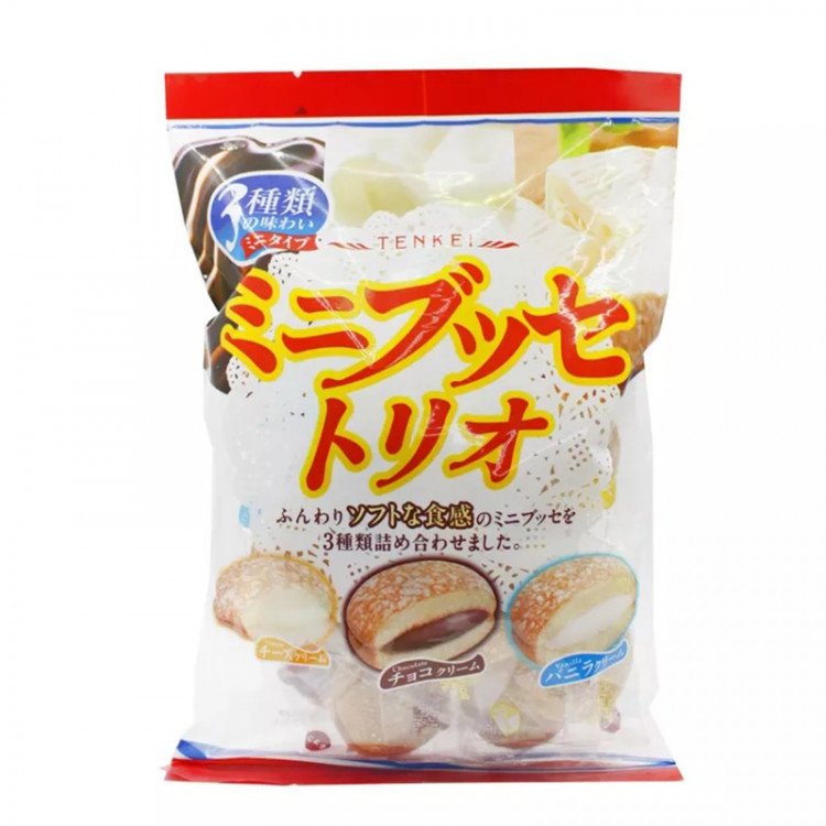 Мини пирожные с 3 видами начинки (шоколад, ваниль, сыр) Tenkeiseika, 140 гр