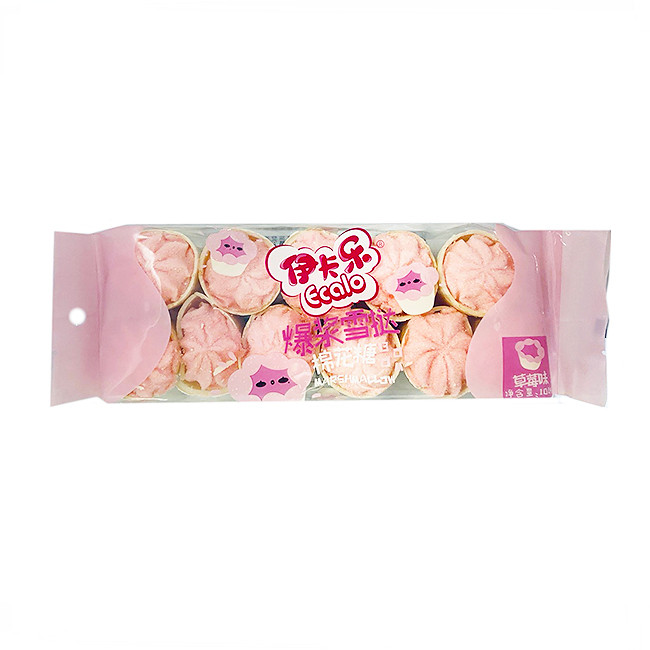 Маршмеллоу клубничное в вафельных стаканчиках, 100 г