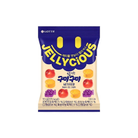 Жевательный мармелад со вкусом апельсина, винограда, персика "JellyCious" Lotte, 70 г