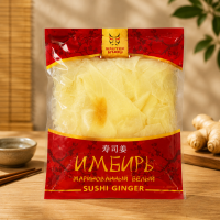 Имбирь маринованный белый "Мастер Шифу" 150 гр