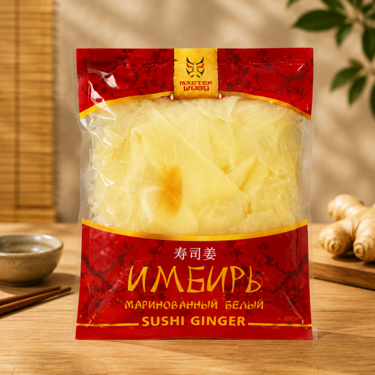 Имбирь маринованный белый "Мастер Шифу" 150 гр