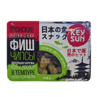 Фишчипсы из кожи лосося со вкусом песто, 70 г