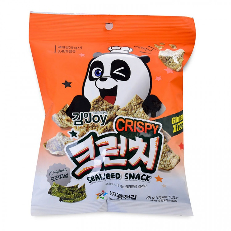 Чипсы кукурузные с морской капустой Kim&Joy, 35г ВЫВОД