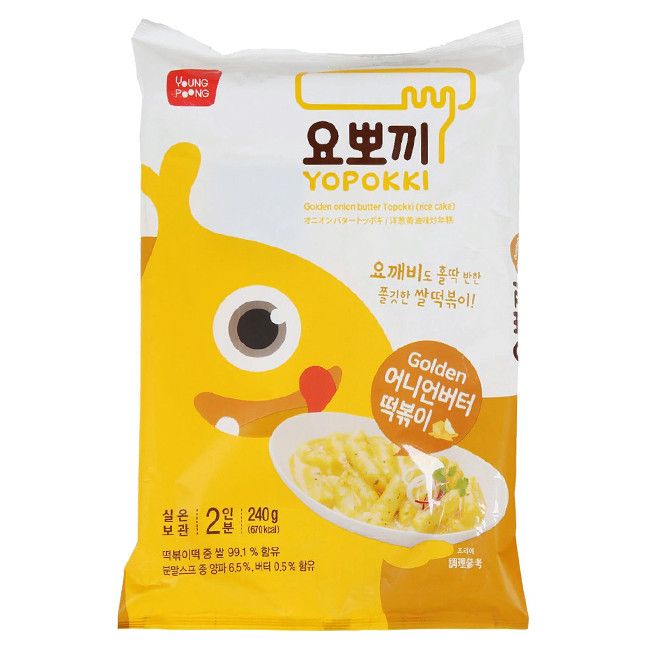 Рисовые палочки Токпокки со сливочно-луковым соусом, пауч 240 гр