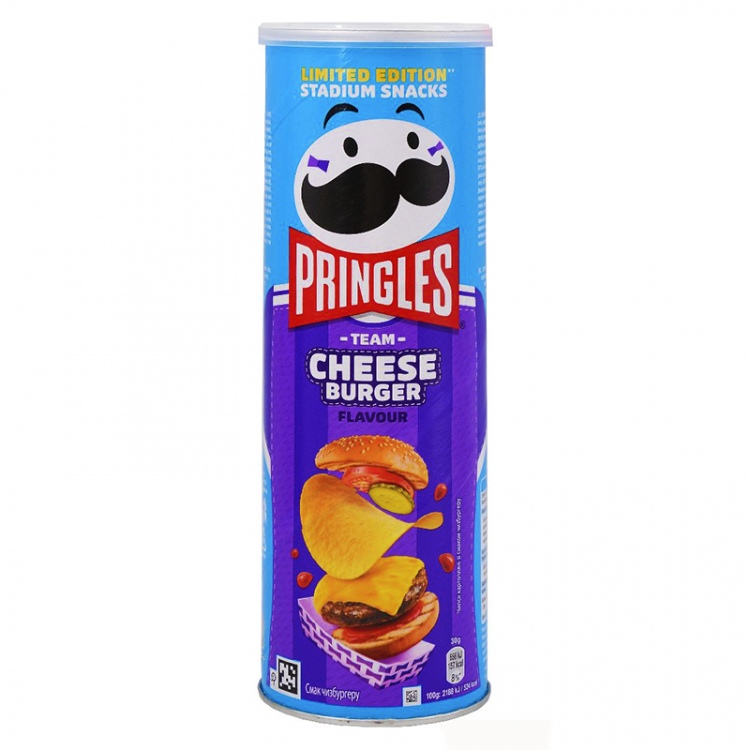 Чипсы Pringles со вкусом чизбургера, 165 г