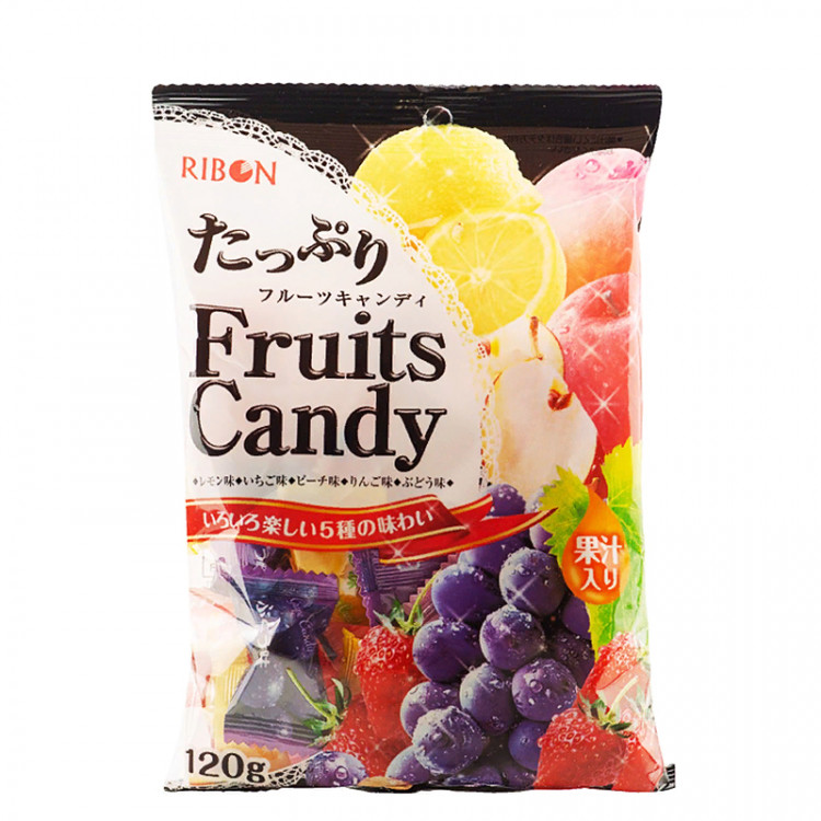 Карамель Fruits Candy ассорти из 5 вкусов Ribon, 120 гр