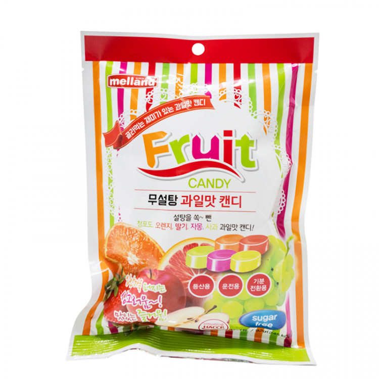 Карамель без сахара Фруктовый вкус Melland, 92 гр