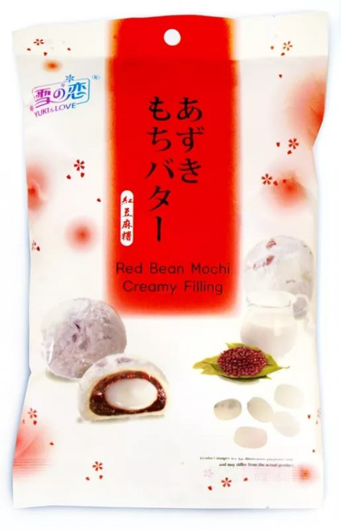 Моти Дайфуку Юки Адзуки с кремом, 120 гр