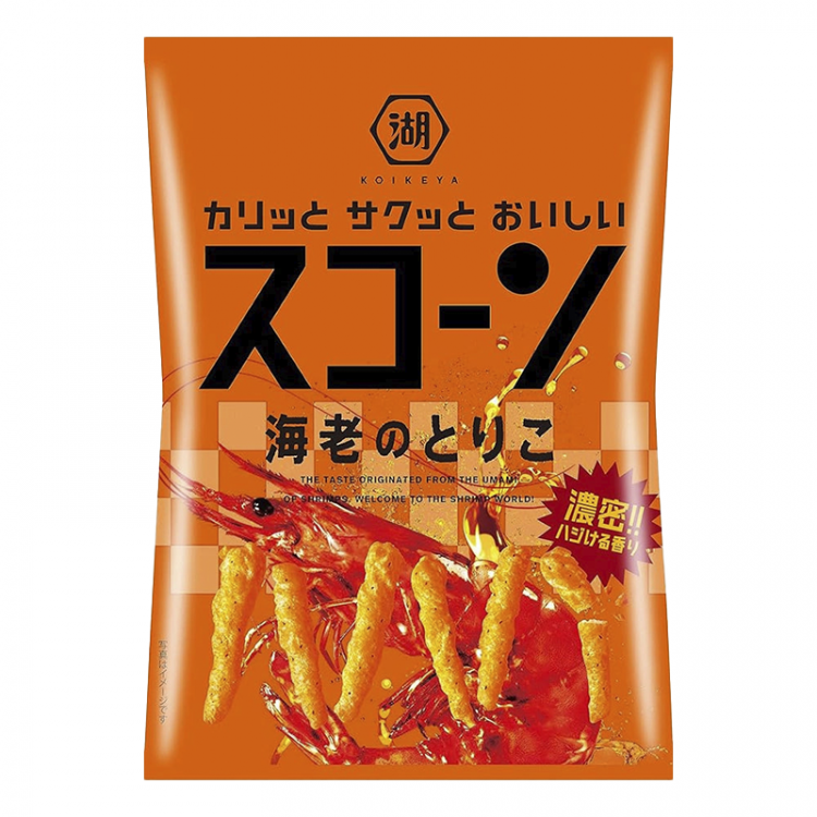 Кукурузные палочки со вкусом креветок, 70 г, KOIKE-YA