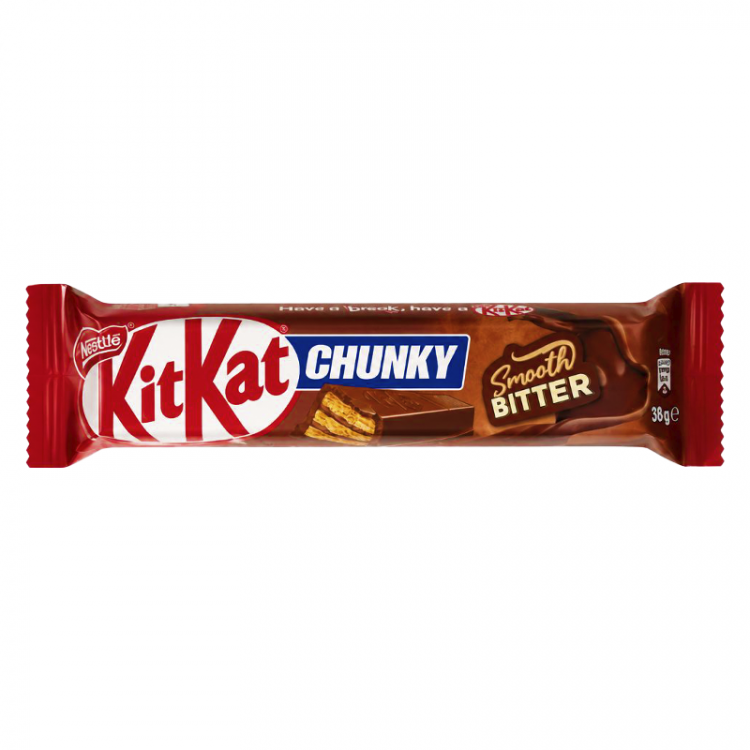 Шоколадный батончик KitKat Chunky Smooth Bitter в темном шоколаде, 38 г