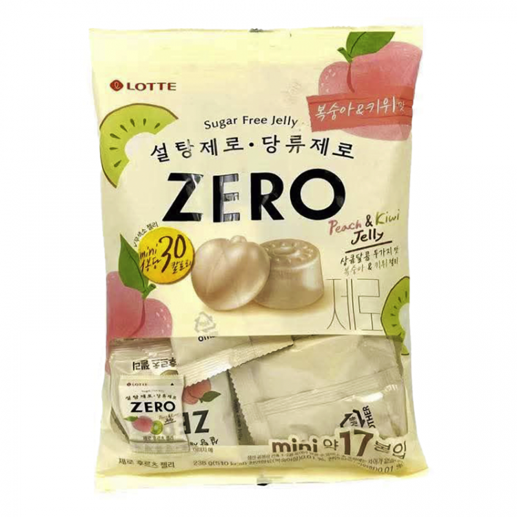 Жевательный мармелад Zero fruits jelly со вкусом персика и киви, 238 г